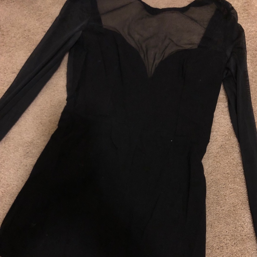 Long Sleeve Mesh Romper
